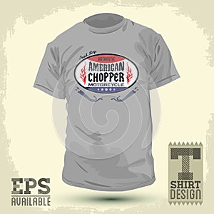 Vintage Graphic T-shirt design - american chopper