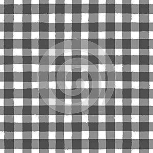 Vintage gray and white checkered seamless pattern