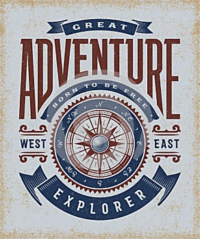 Vintage Great Adventure Typography