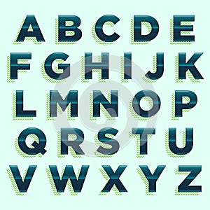Vintage Green Colorful Typography Design photo