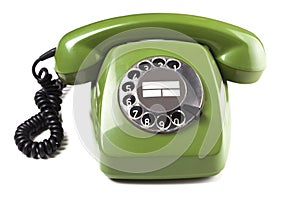 Vintage green telephone