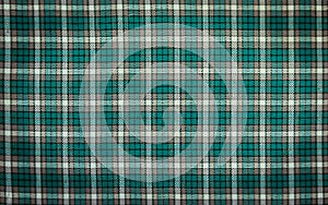 Vintage Green and white checkered tablecloth