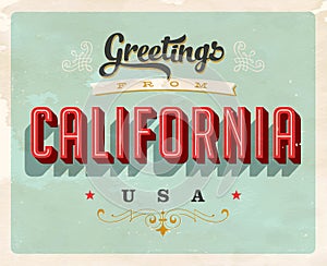 Vintage greetings from California Vacation Postcard.