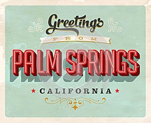 Vintage greetings from Palm Springs vacation card