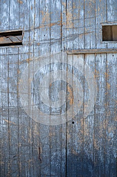 Vintage grunge abstract wooden door in blue