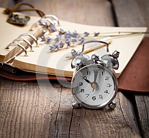 Vintage grunge still life with watch