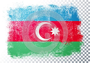 Vintage Grunge Style Flag Of Azerbaijan