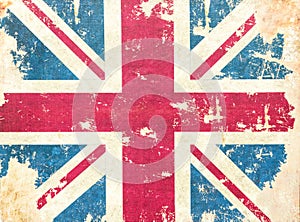 Vintage grunge United Kingdom flag background textured