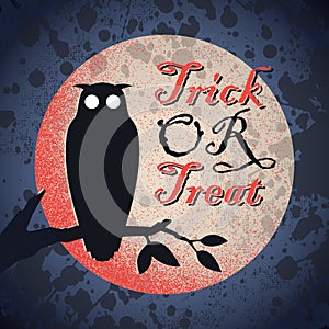 Vintage grungy Halloween design (vector)