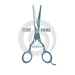 Vintage Hair Cutter Scissor Symbol Icon Vector for Barbershop