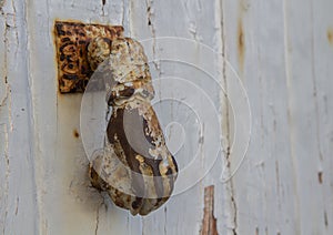 Vintage hand doorknocker