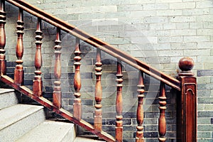 handrail of staircase photo