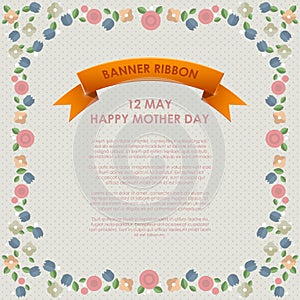 Vintage Happy Mothers`s Day Background. Happy mothers day cards