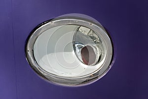 Vintage headlight of old train