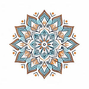 Vintage Henna Flower Design: Mid-century Illustration Inspired By Mexican Folklore