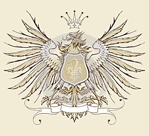 Vintage heraldic eagle