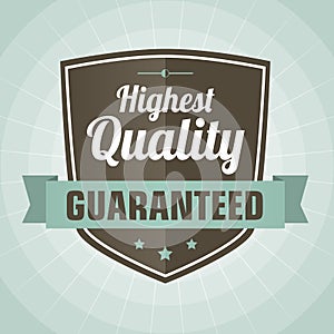 Vintage highest quality label