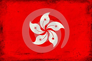 Vintage Hong Kong flag background