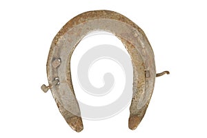 Vintage horseshoe, lucky talisman symbol photo