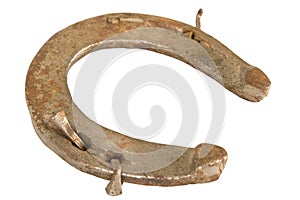 Vintage horseshoe, lucky talisman symbol photo