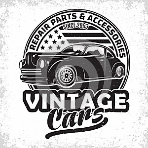 Vintage hot rod emblem design