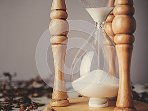 Vintage hourglass, sandglass or egg timer