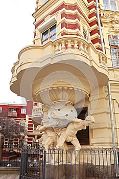 Vintage House of Falz-Fein or house with the Atlanteans in Odessa, Ukraine