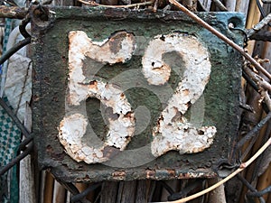 Vintage house number 52