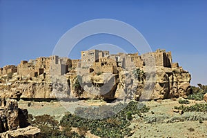 The vintage house in the small village close Sana& x27;a, Yemen