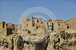 The vintage house in the small village close Sana& x27;a, Yemen