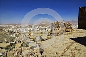 The vintage house in the small village close Sana& x27;a, Yemen