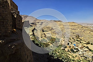 The vintage house in the small village close Sana& x27;a, Yemen