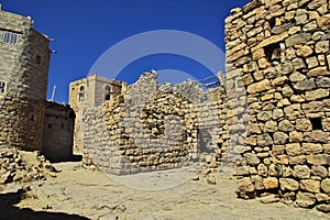 The vintage house in the small village close Sana& x27;a, Yemen