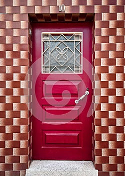 Vintage house with tile work and door hatch