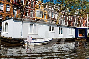 Vintage Houses on Canals, Amsterdam