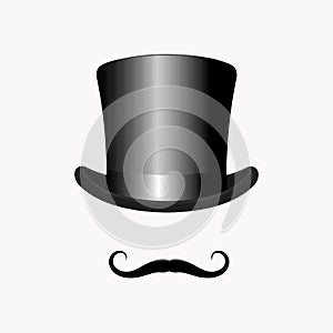 Vintage icon gentleman vector illustration