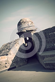 Vintage Image Castillo de San Marco Tower Oldest Fort