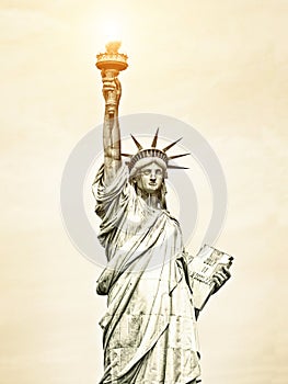 Vintage Image of Liberty Statue in New York