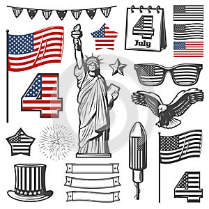 Vintage Independence Day Elements Collection