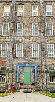 Vintage industrial building loading door