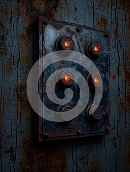 Vintage industrial electrical control panel