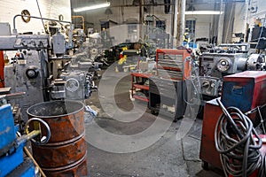 Vintage Industrial Manufacturing Factory Shop