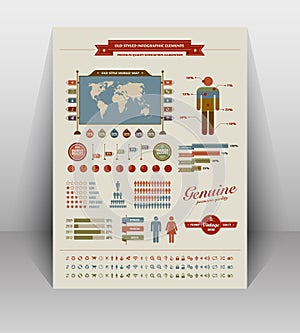 Vintage infographic elements