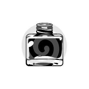 Vintage inkwell or ink bottle concept