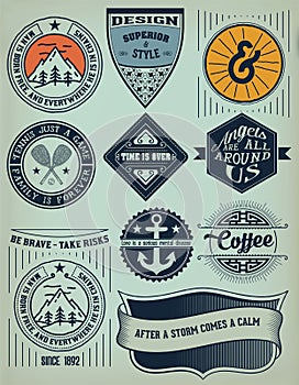 Vintage Insignias / logotypes set.