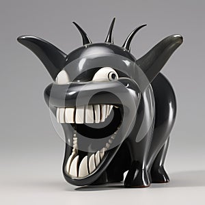 Vintage-inspired Demon Figurine With Exaggerated Teeth