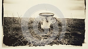 Vintage-inspired Tintype Mug In A Rustic Prairie Setting