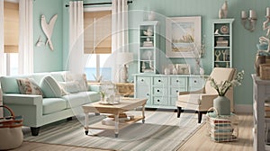 vintage interior in Robin\'s Egg Blue