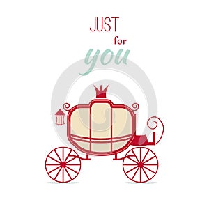 Vintage Invitation Luxury carriage design vector illustration.