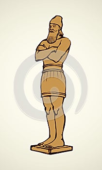Golden Idol of Nebuchadnezzar. Vector drawing photo